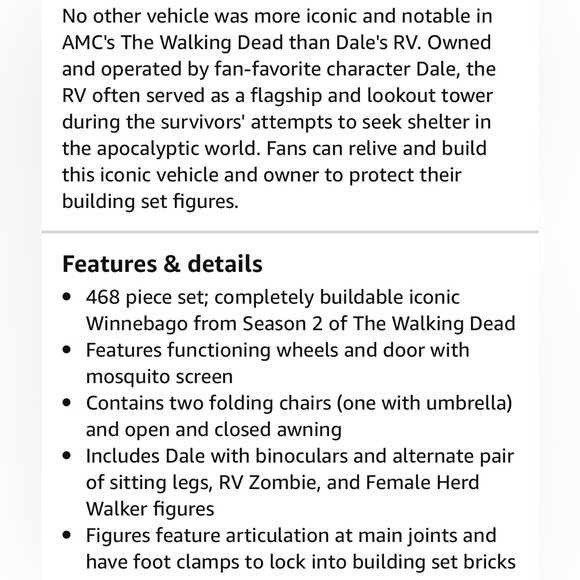 MCFARLANE AMC THE WALKING DEAD BRAND NEW IN BOX DALE’S RV BUILDING SET - Picture 4 of 7